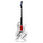 Elektrická gitara s mikrofónom - biela